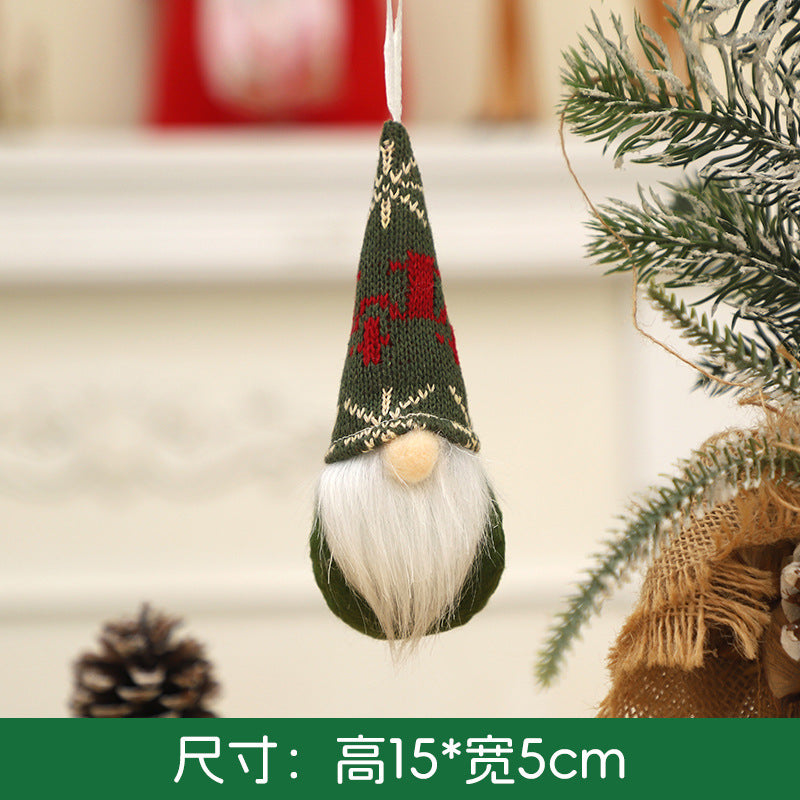 Wholesale Christmas Decoration Creative Knitted Small Doll Decoration