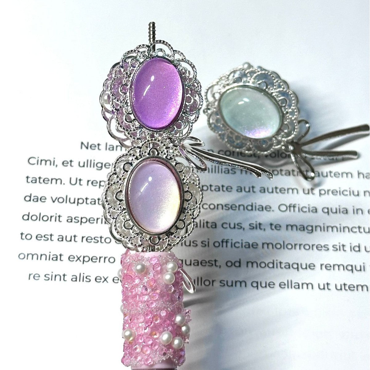 Wholesale 2pcs Colorful Beads Mobile Phone Chain DIY Beaded pen