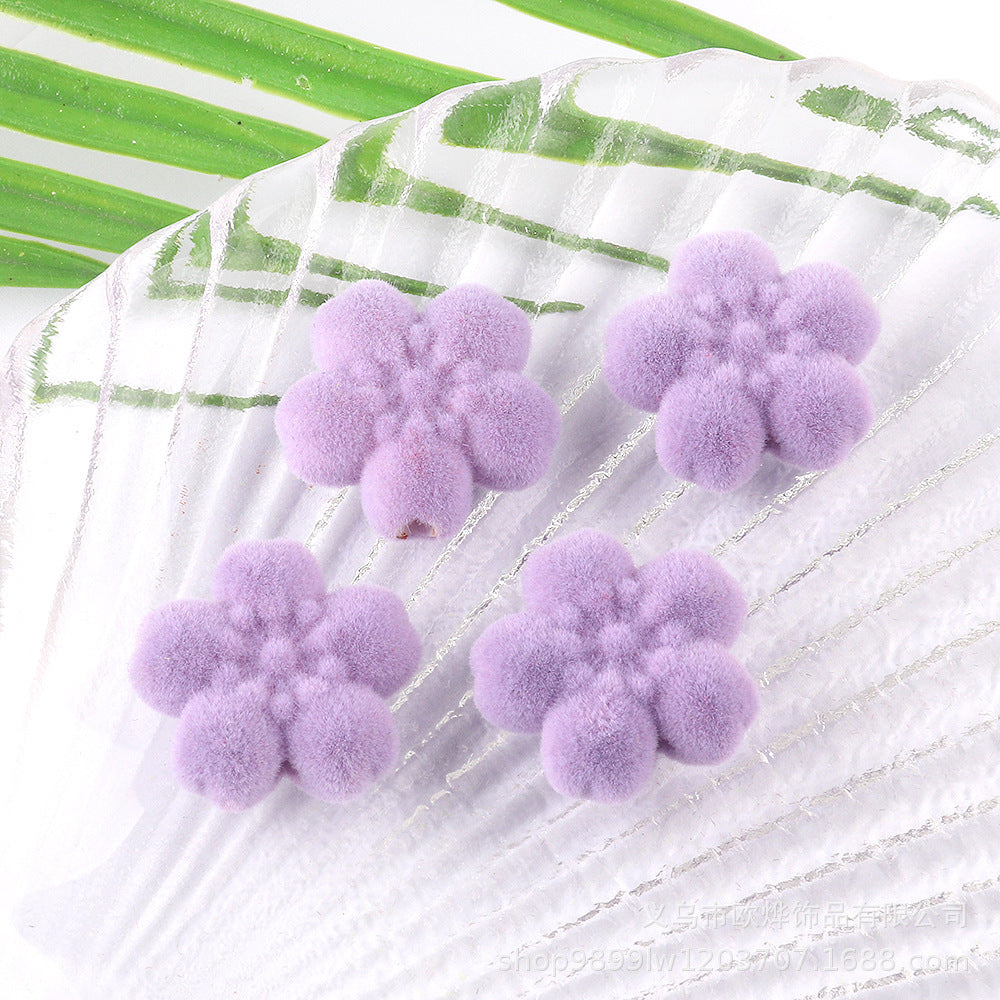 Wholesale 50pcs Clouds  flowers and colors Acrylic Beads