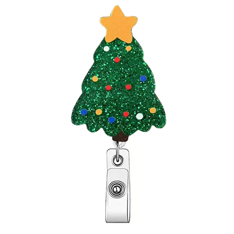 Wholesale Acrylic easy-open buckle medical name tag accessory retractable clip Badge Reels