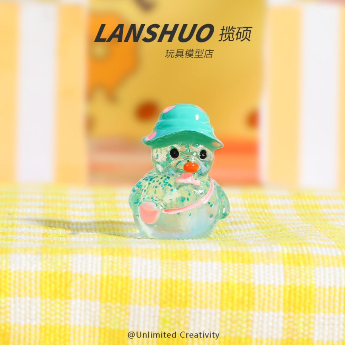 Wholesale cute 3D exquisite glitter hat backpack duck decoration