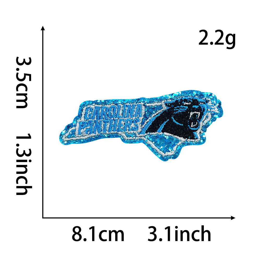 Wholesale Seattle Seahawks Sequin Embroidered Patch State Shape Sew On Applique For Clothing Bags DIY Craft Accessory OLY Exclusive