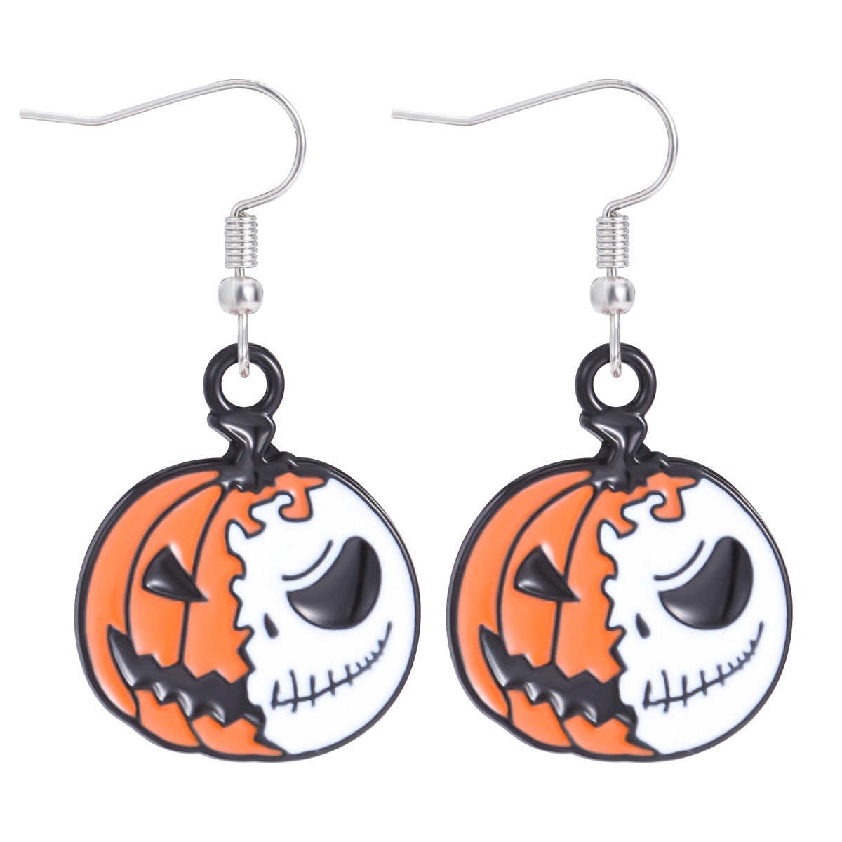 Wholesale  Themed Skull Pumpkin Earrings Zinc Alloy Drip Oil Fashion Jewelry Accessory For Party Gift OLY Exclusive