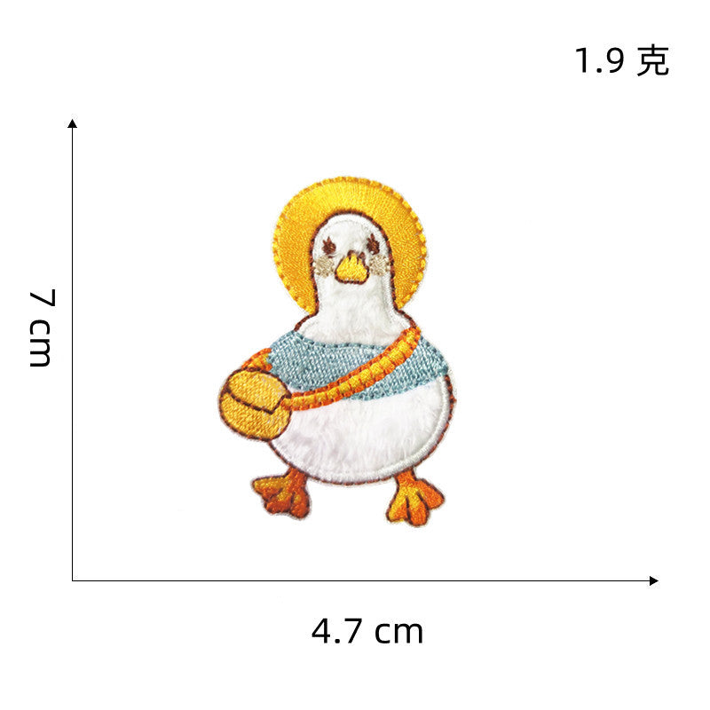 Wholesale Cartoon Plush Little Yellow Duck Embroidered Patch Badge