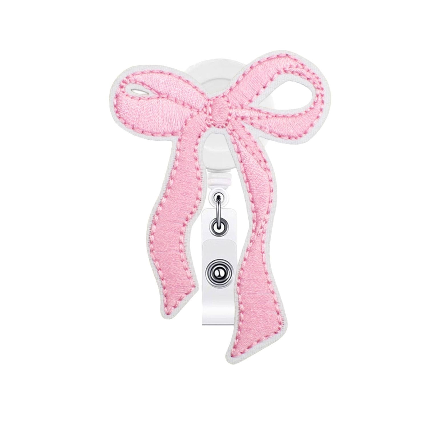 Wholesale Bow ID Clip Decoration Embroidered Cloth Sticker Easy Pull Button Patch Sticker Cherry Alligator Clip Dress-up Embroidered Label Stamp