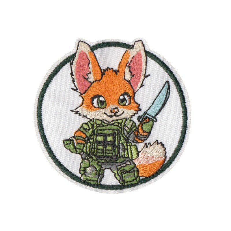 Wholesale Trendy Tactical Fox Embroidered Patches 16 Pieces Jungle Combat Iron On Appliques For Clothing Bags DIY Resale