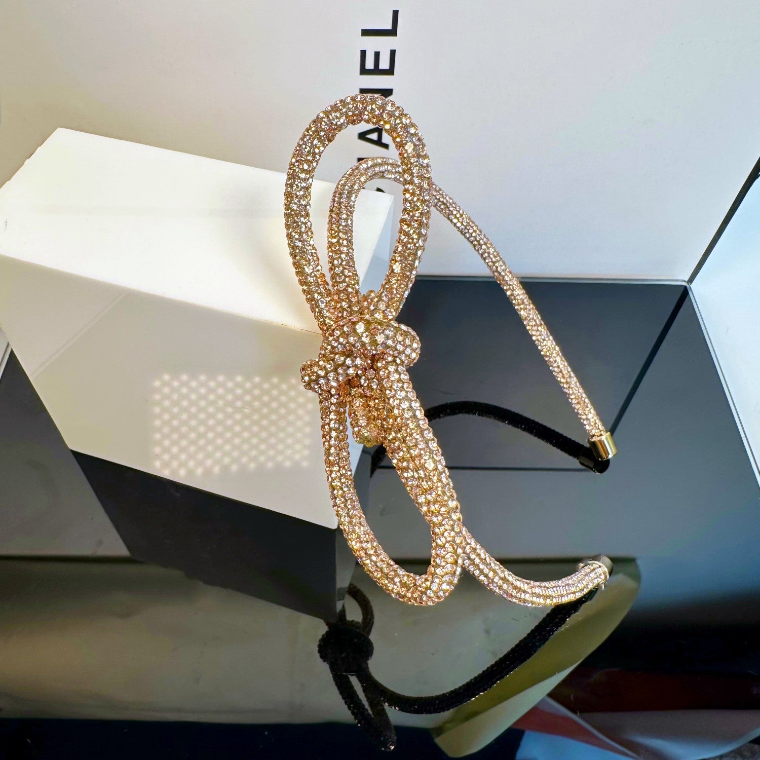 Wholesale Super Flash Rhinestone Versatile Knotted Full Diamond Headband Headwear