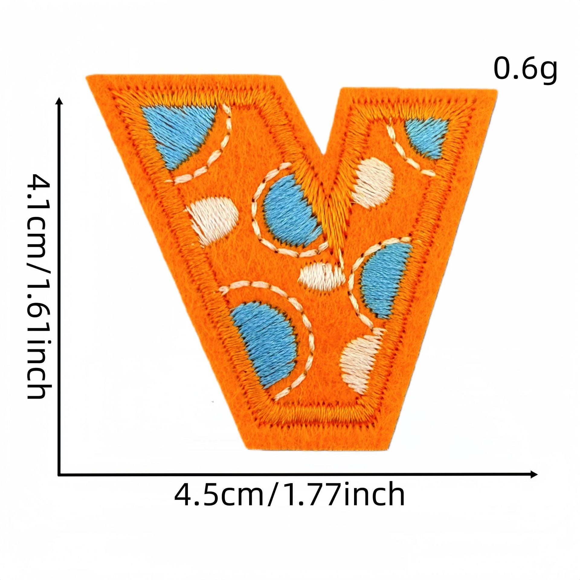 Wholesale Polyester Cartoon Alphabet Embroidery Patches Iron On DIY Clothing Bag Accessory