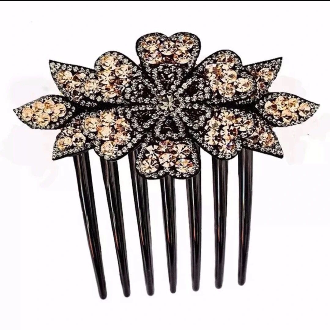 Wholesale Diamond Flower Hairpin Comb Hair Ponytail Clip