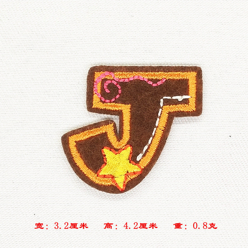 Wholesale Colorful English letter embroidery DIY Patches
