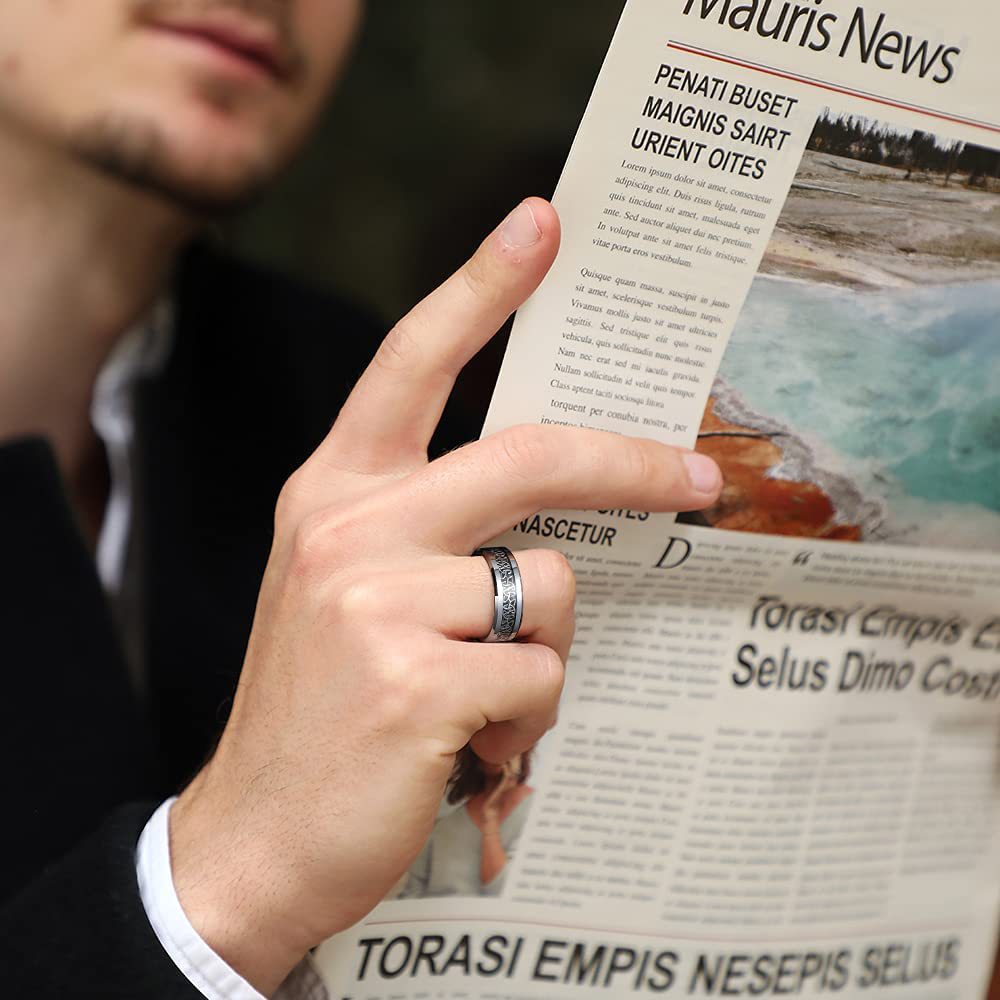 Anillo de hombres de acero de titanio al por mayor