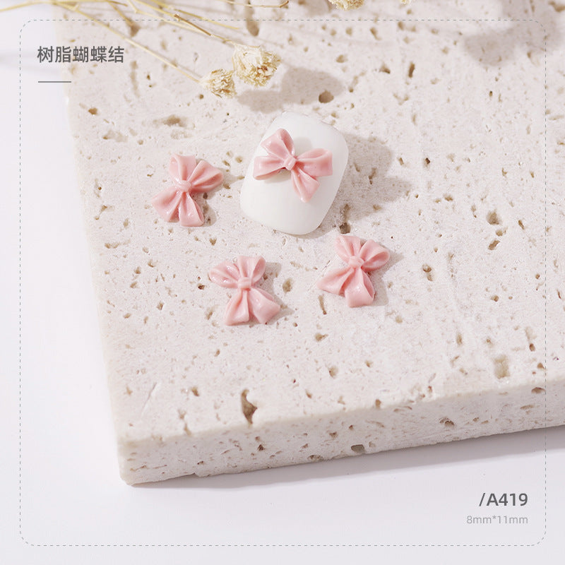 Wholesale Resin Three-dimensional Ribbon Cute Streamer Ribbon Nail Gadget