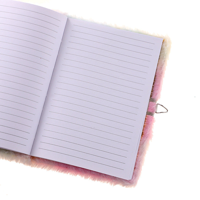 Wholesale Love plush book cute decompression children' s gift notebook A5 business student handbook