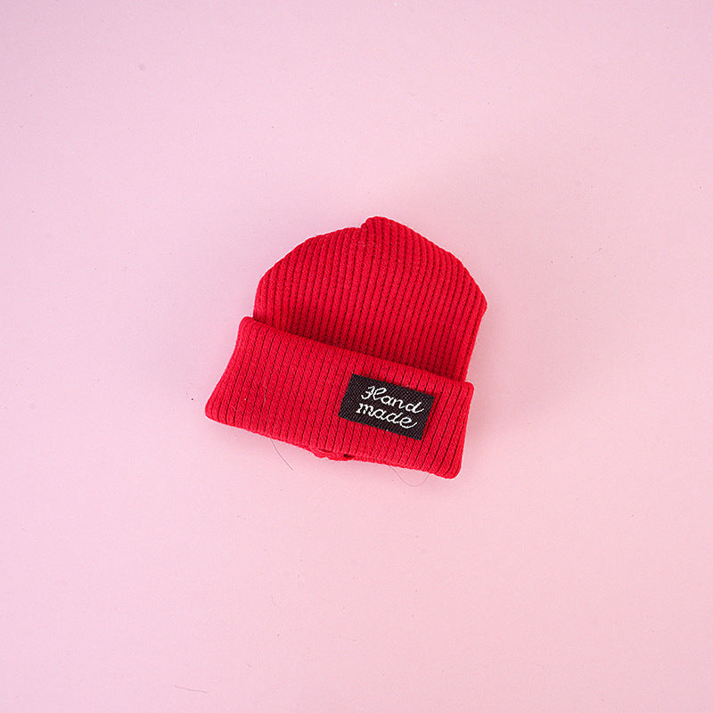 Wholesale Fashionable Plush Hat with Tag for 6-Inch Doll Casual Versatile Doll Clothes Suitable for Teenage Boys And Girls
