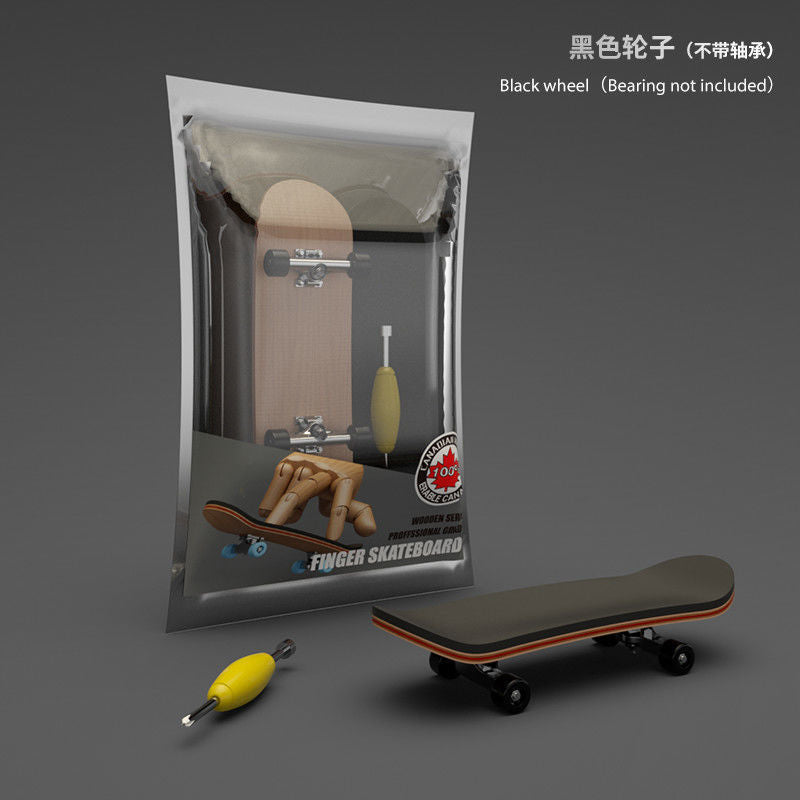 Wholesale Five layer maple bearings alloy wheels fingertip skateboards Doll Accessories