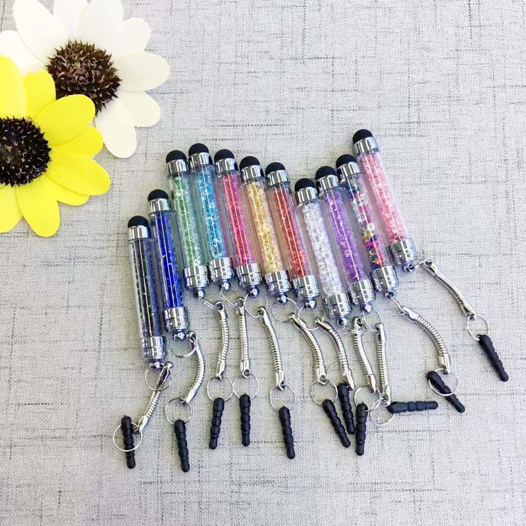 Bolígrafo capacitivo para teléfono móvil de colgante de cristal al por mayor