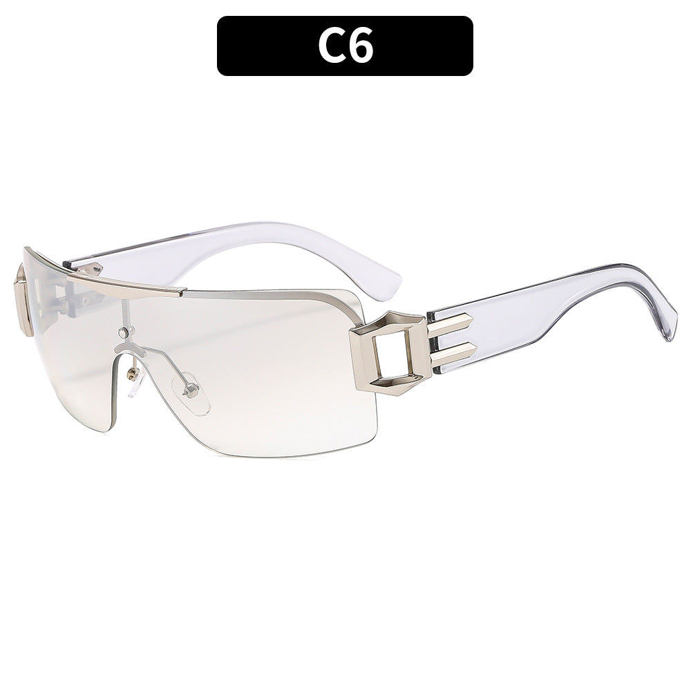 Wholesale One-piece Y2K Sports Sunscreen PC Sunglasses