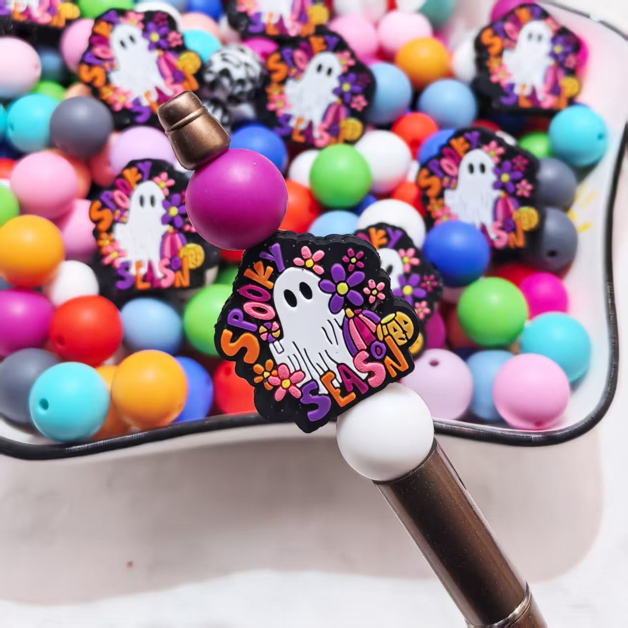 Wholesale 10pcs/pack Cartoon Beads DIY Silicone 2D Beads