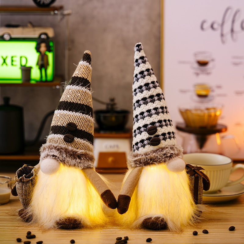 Wholesale New Lamp Coffee Dwarf Faceless Doll Ornament