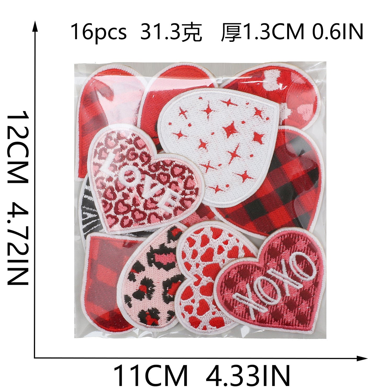Wholesale Red Heart Embroidered Patch Sweet Love Design Clothing Decoration Valentine S Day Gift
