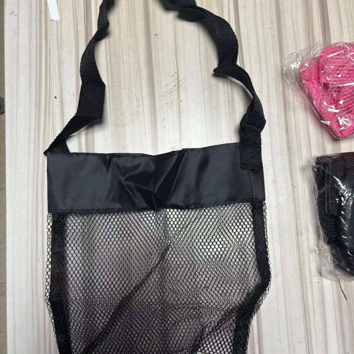 Wholesale Children's Toy Organizing Beach Hand Tote Shell Small Color Mesh Storage Bag