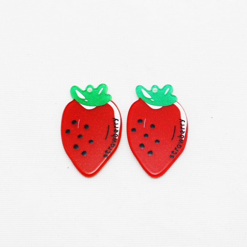 Wholesale 10pcs Acrylic Fruit Series Diy Accessories
