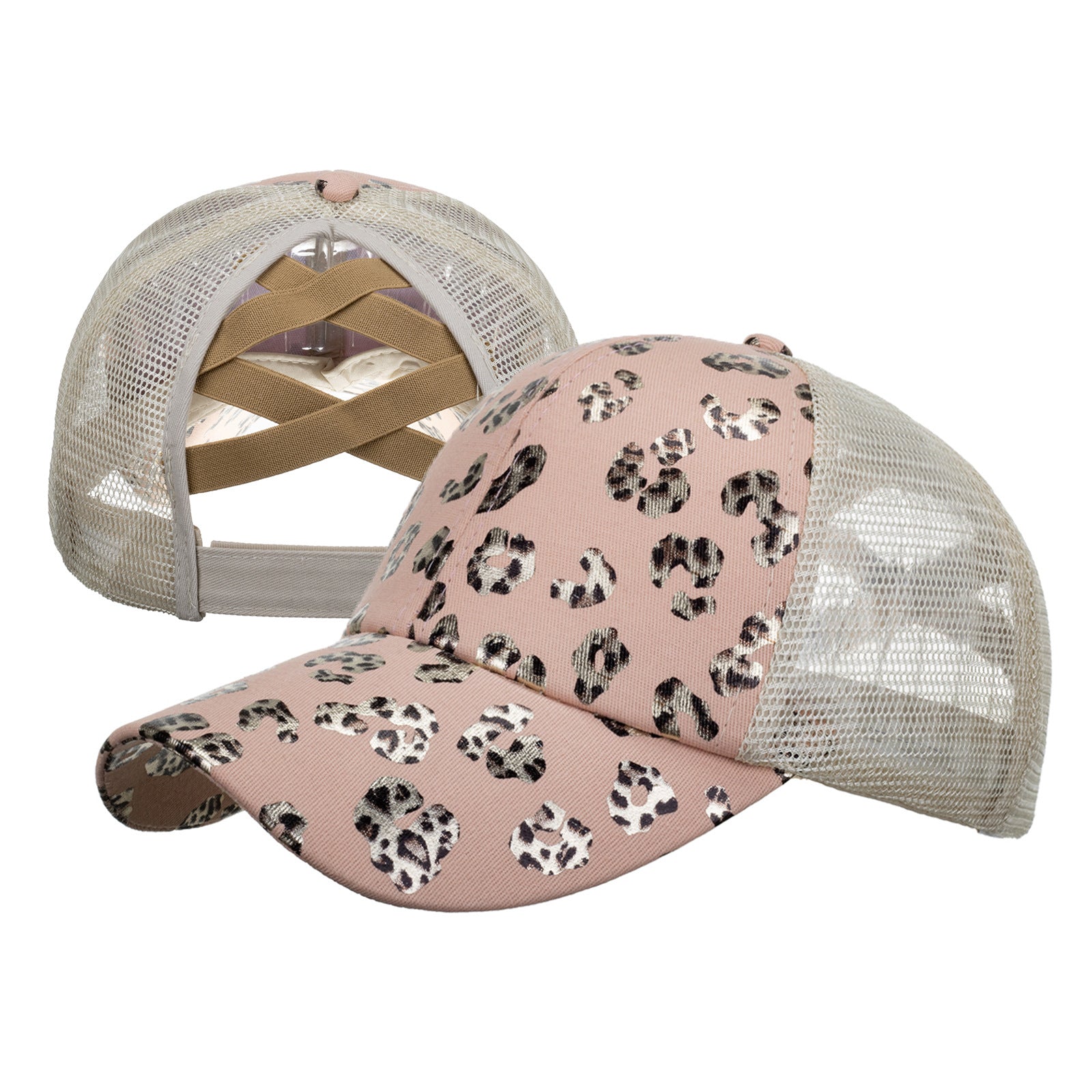 Wholesale Cotton Polyester Cross Ponytail Baseball Hats