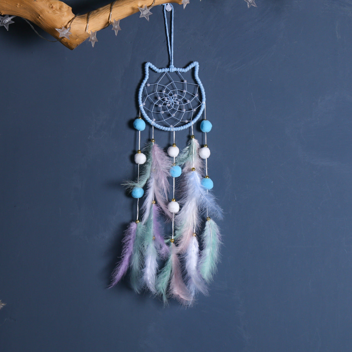 Wholesale Girly Handmade Dream Catcher Pendant Feather Woven Pendant Cute Dream Catcher