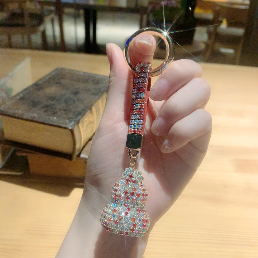Wholesale Creative Chinese Style Diamond Gourd Alloy Keychains