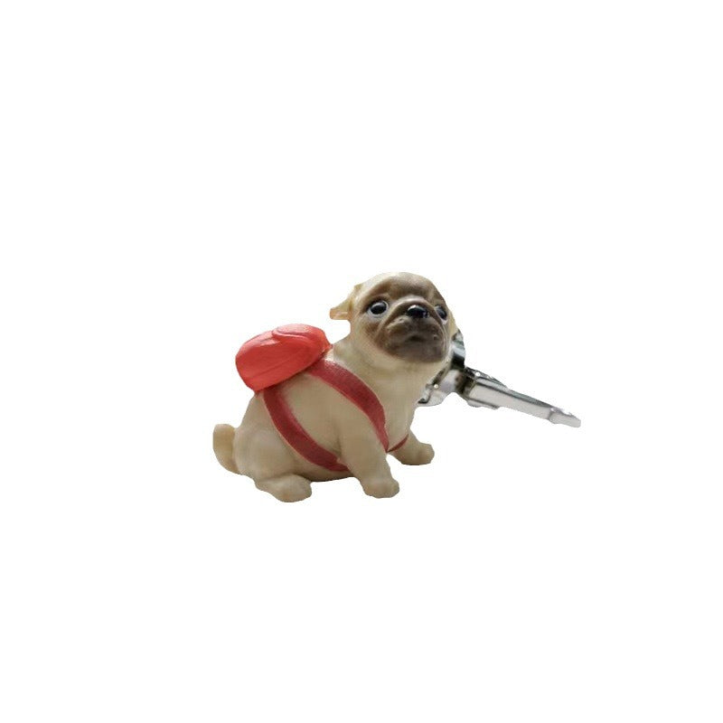 Wholesale Cartoon cute cat holding a branch keychain