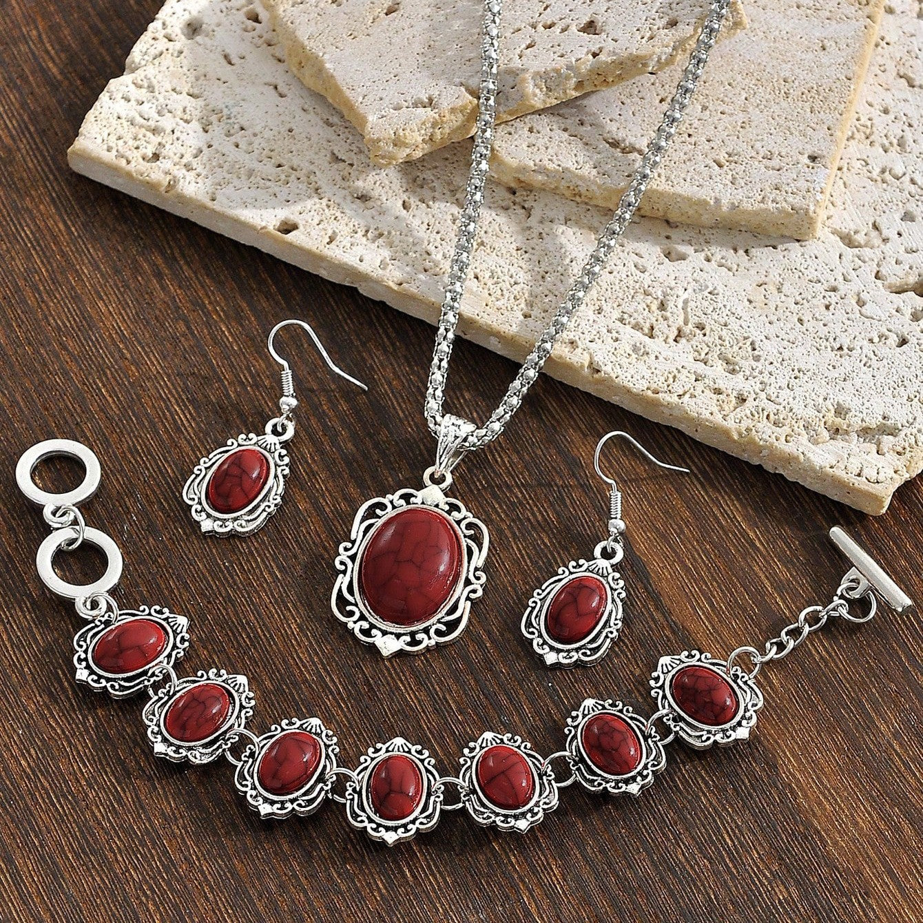 Wholesale Turquoise Bohemian Vintage Turquoise Jewelry Set