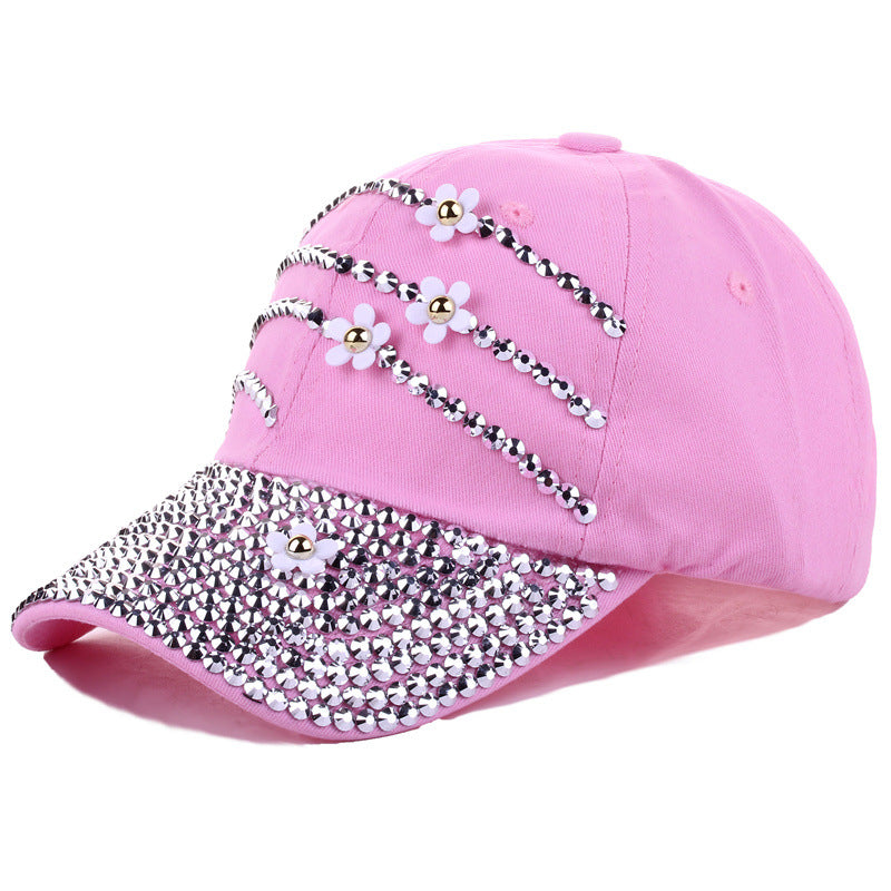 Wholesale Point Diamond Full Brim Fashion Sun Visor Outdoor Baseball Cap
