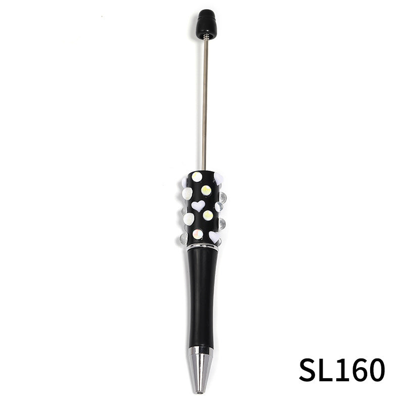 Wholesale 1opcs Heavy Industry Love Mermaid Beads Rhinestone Pen Handmade DIY Beaded Pen