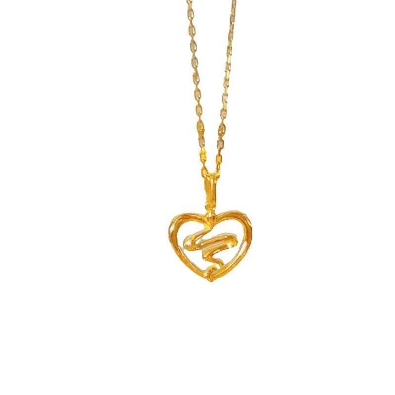 Wholesale Love Heart Snake Heart-shaped Necklace