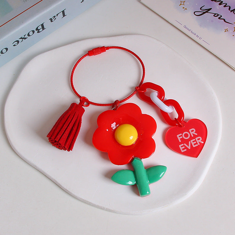 Wholesale Flower Wire Rope Keychain