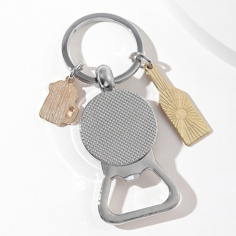 Wholesale Father's Day Zinc Alloy Beer Keychain