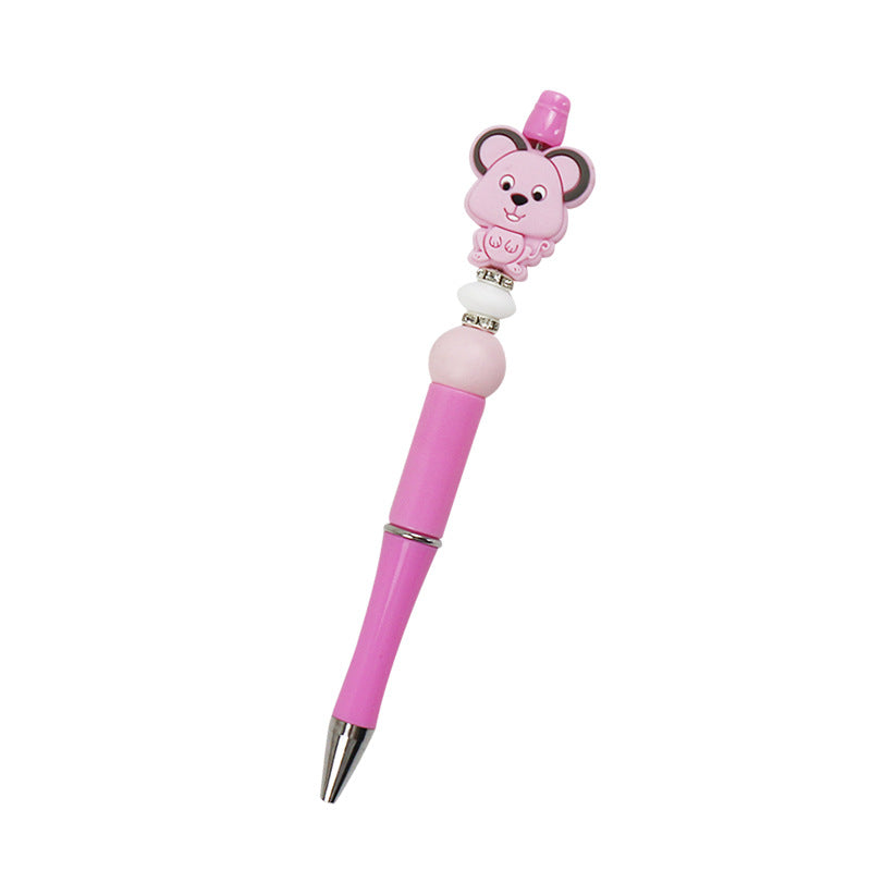 Wholesale 10PCS DIY Handmade Cartoon Mouse Silicone Bead Pen