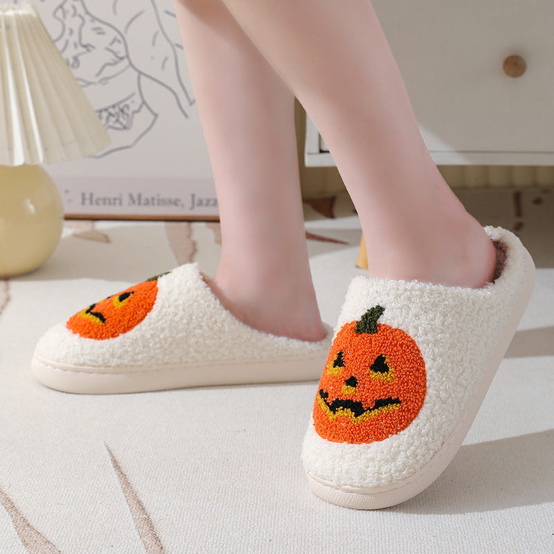 Wholesale Winter Halloween Home Comfortable Thick-soled Warm Indoor Couple Cotton Slippers