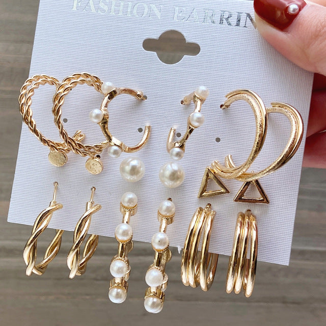 Wholesale Alloy Pearl Earring Set