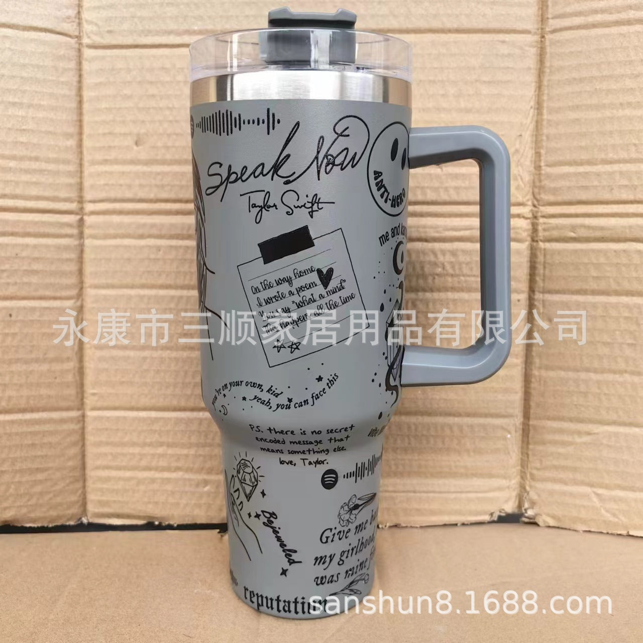 Wholesale 40oz Handle Car Mug Thermos with Straw Car Cooler Tumbler Ice Cup