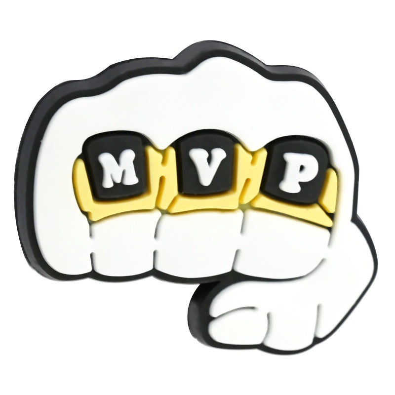 Wholesale Random 100pcs/pack PVC soft rubber perforated beaded accessories for ball sports series   Focal Beads