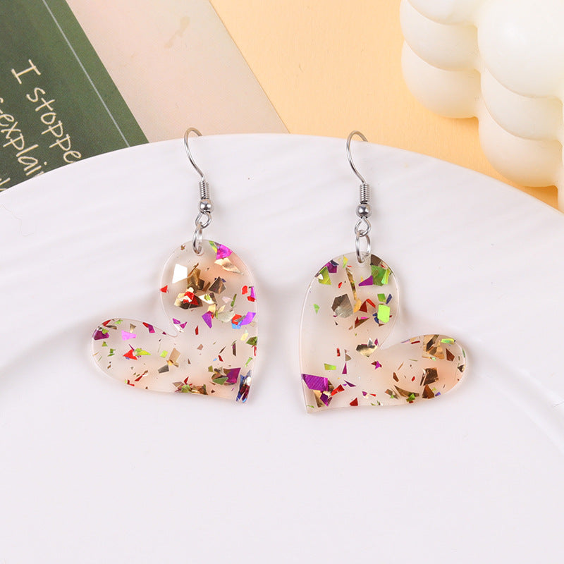 Wholesale Valentine' s Day Pink Love Acrylic Earrings