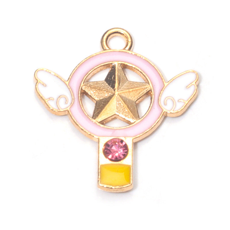 Wholesale Pink Flower Love Series Pendant