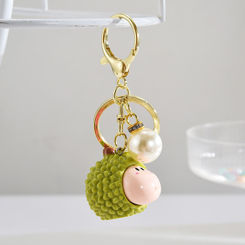 Wholesale Resin Big Face Fruit Keychain