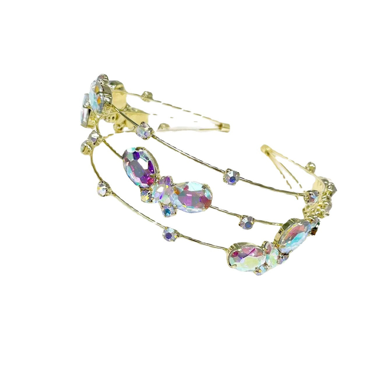 Wholesale Light Luxury Internet Celebrity Diamond Double Layer Bow Headband