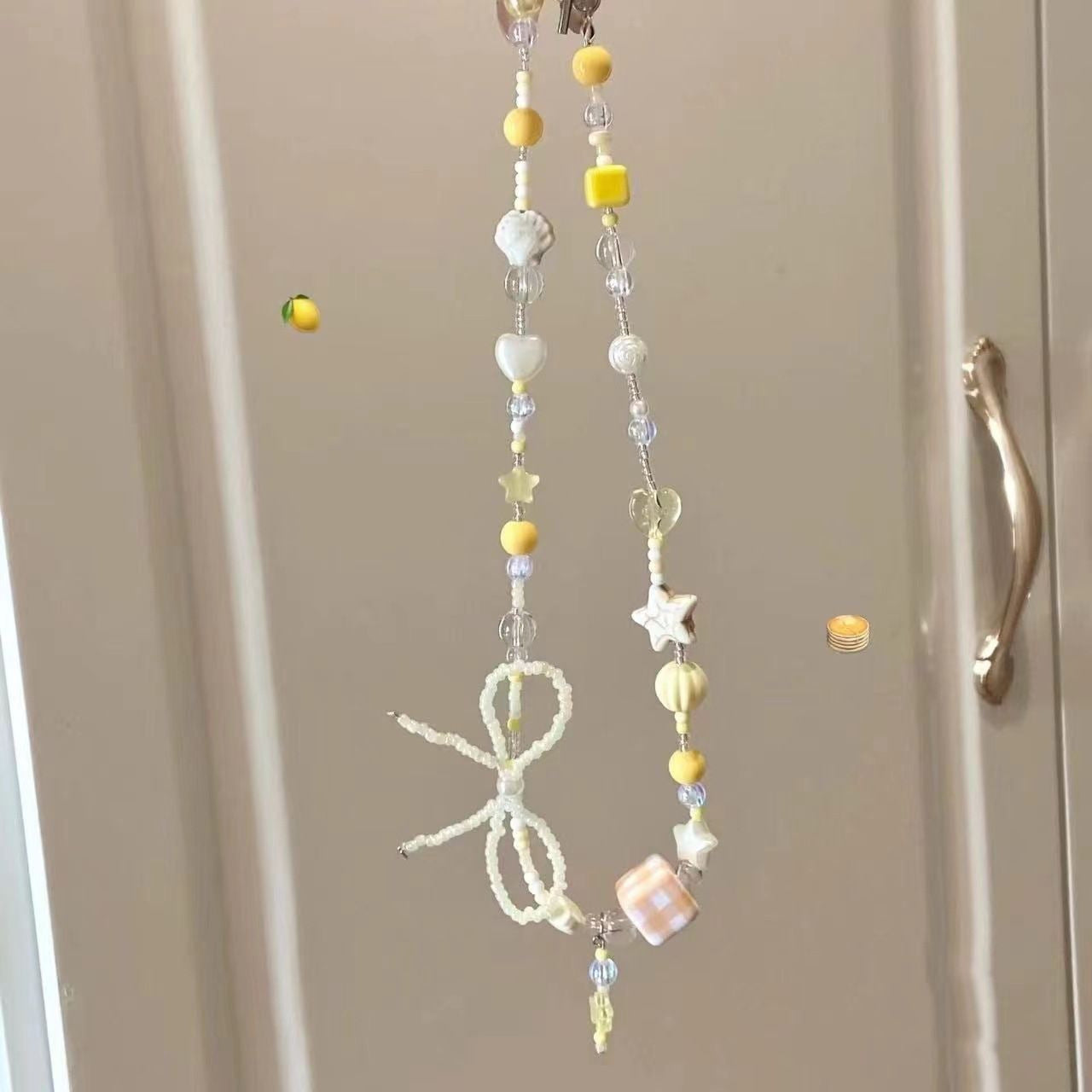 Wholesale Red M bean balloon dog pendant necklace