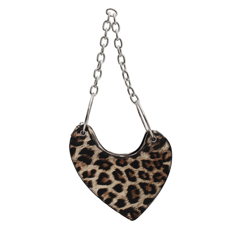 Bolso al por mayor de leopardo PU Heart
