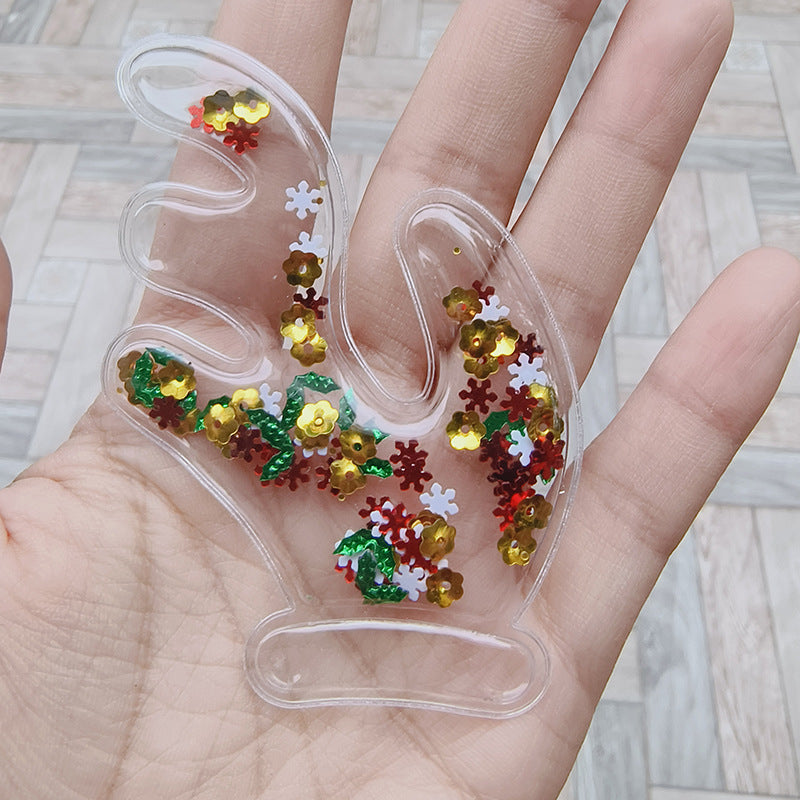 Wholesale Christmas PVC Deer Horn Hair Clip DIY Accessories