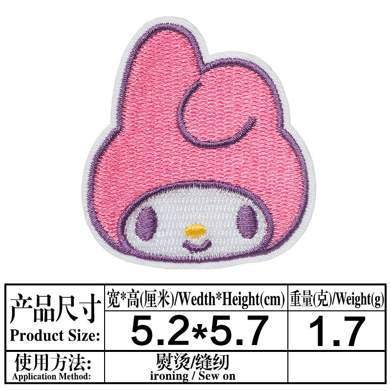 Wholesale super cute pink bunny cloth patch patch DIY patches OLY Exclusive
