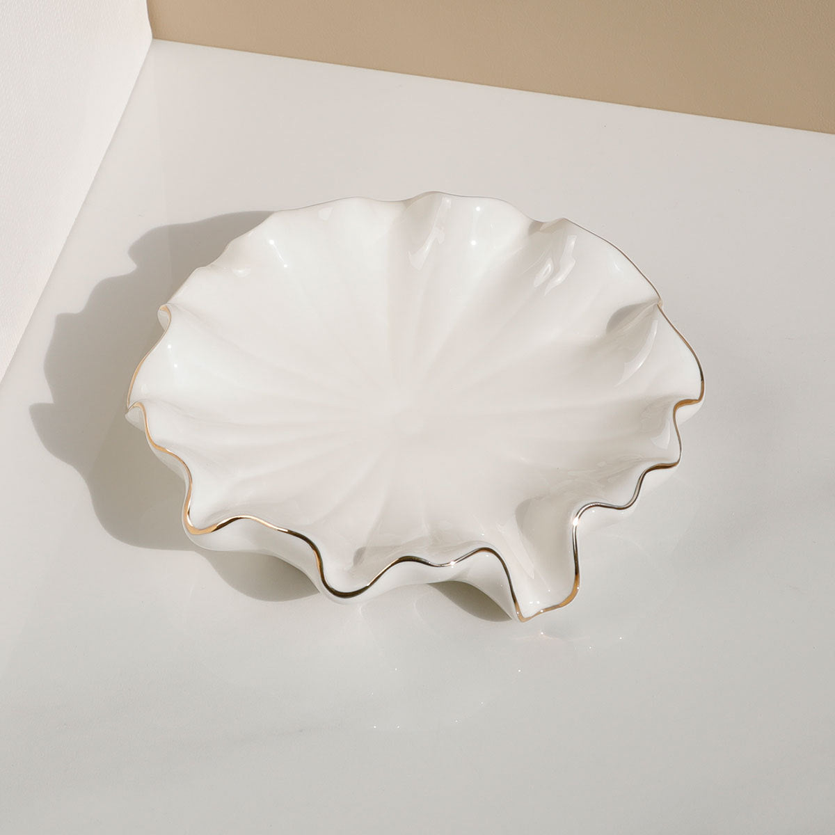 Wholesale Creative Lotus Leaf Soap Ceramic Storage Box